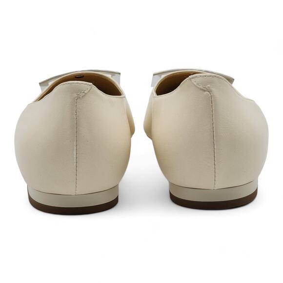 Roger Vivier Gommettine Ball Leather Ballet Flats in Beige IT 40 US 10 $750 - Picture 5 of 8